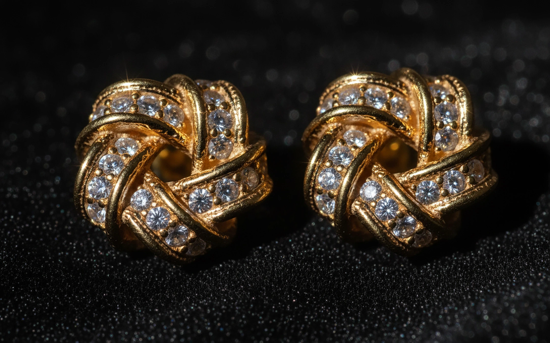 Love Knot Stud Earrings – 18K Gold-Plated Sterling Silver - Image 5